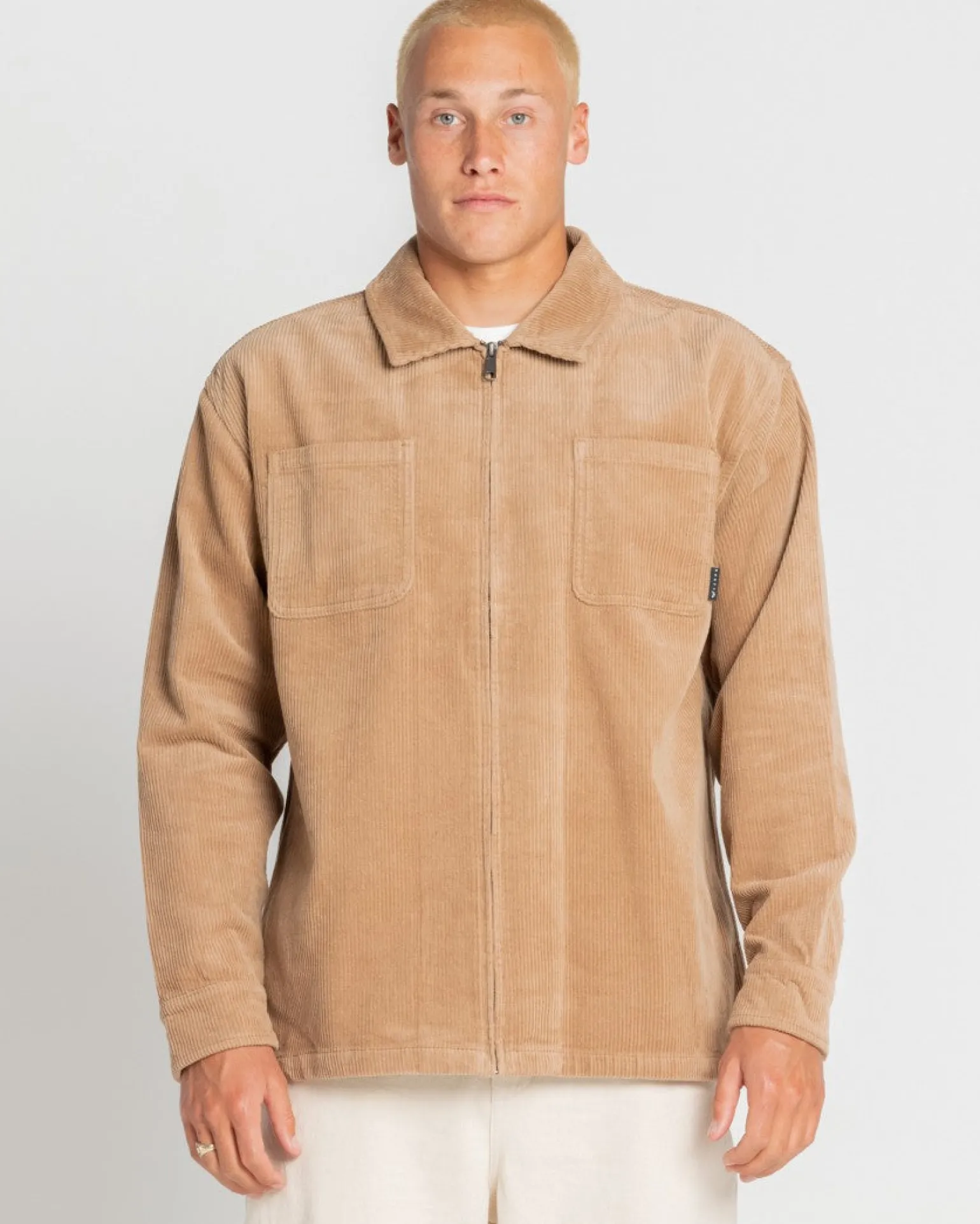 Coup Cord Long Sleeve Overshirt | Rusty Sale