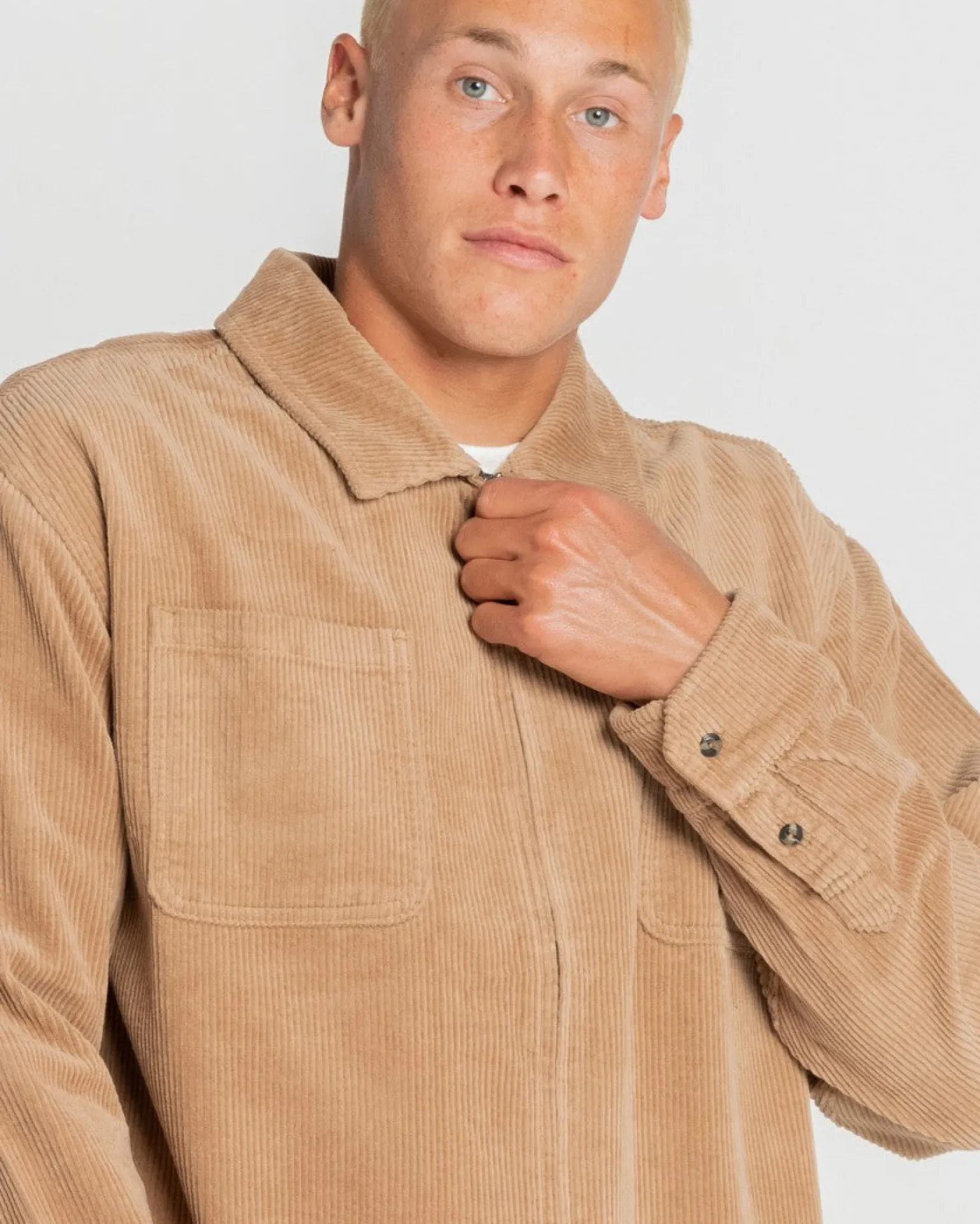 Coup Cord Long Sleeve Overshirt | Rusty Flash Sale