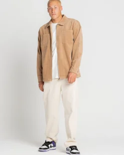 Coup Cord Long Sleeve Overshirt | Rusty Sale