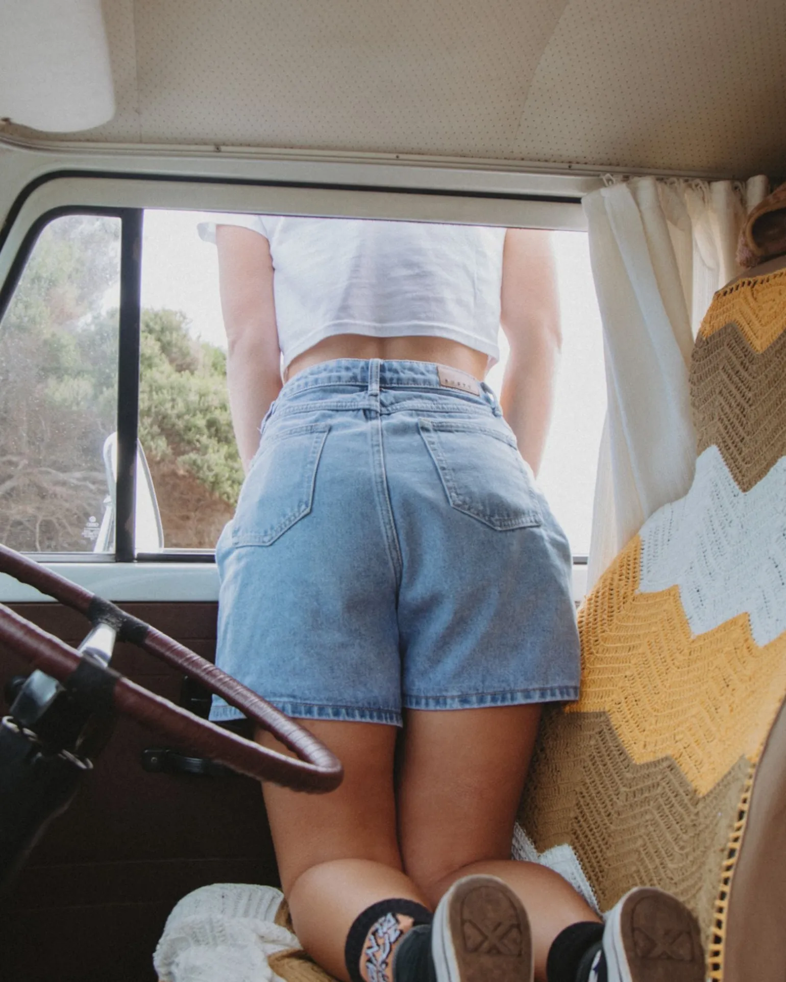 Cyprus High Waisted Denim Short | Rusty Flash Sale