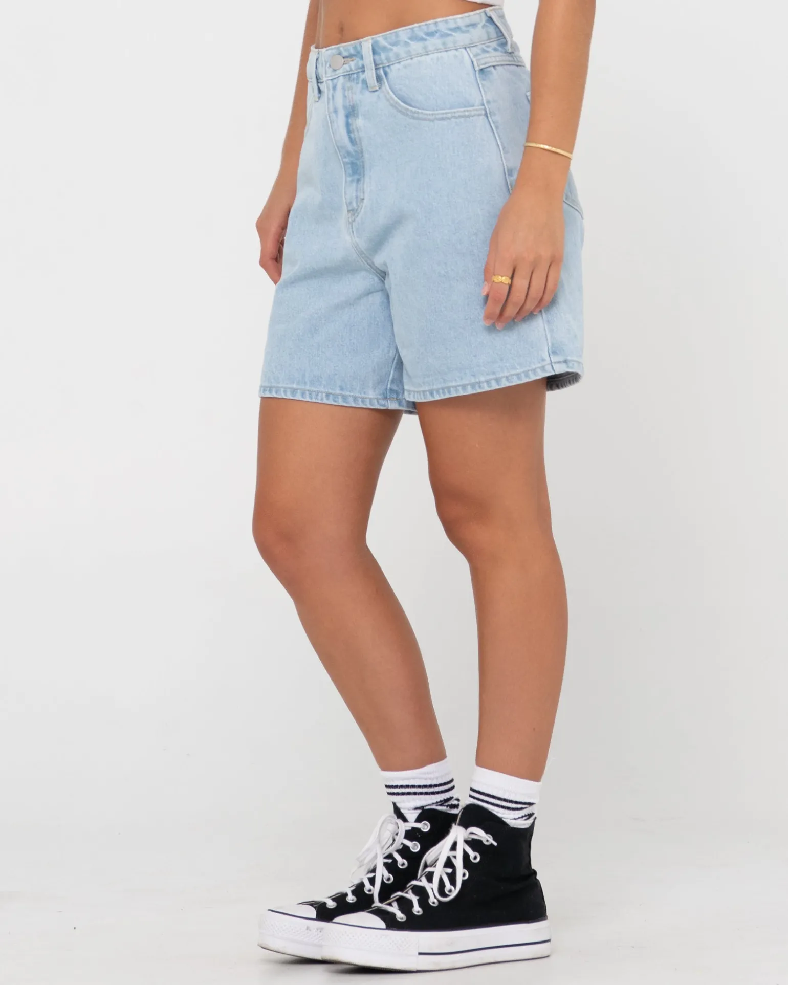 Cyprus High Waisted Denim Short | Rusty Hot