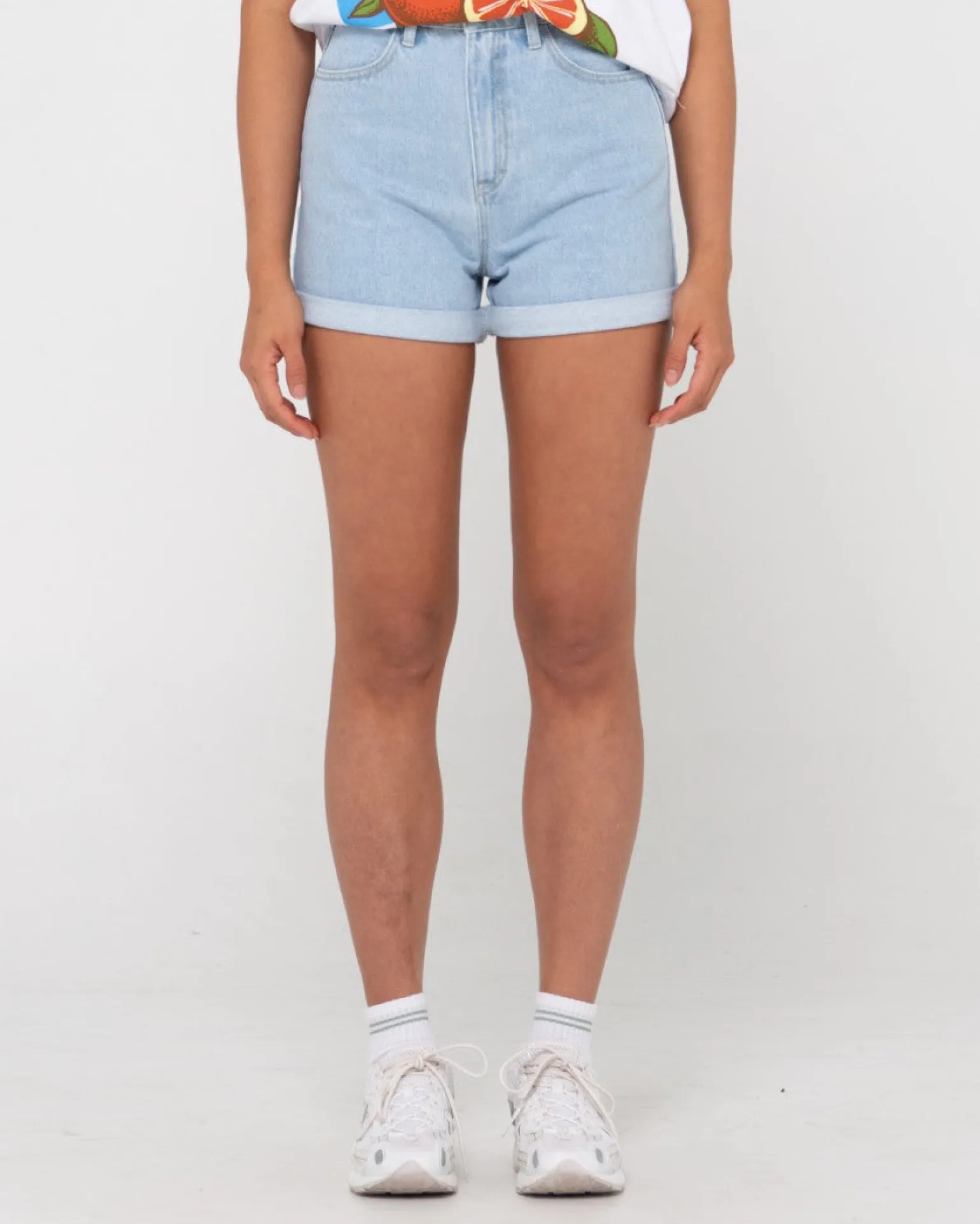 Cyprus High Waisted Denim Short | Rusty Hot