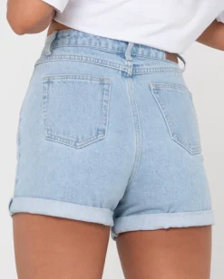 Cyprus High Waisted Denim Short | Rusty Hot