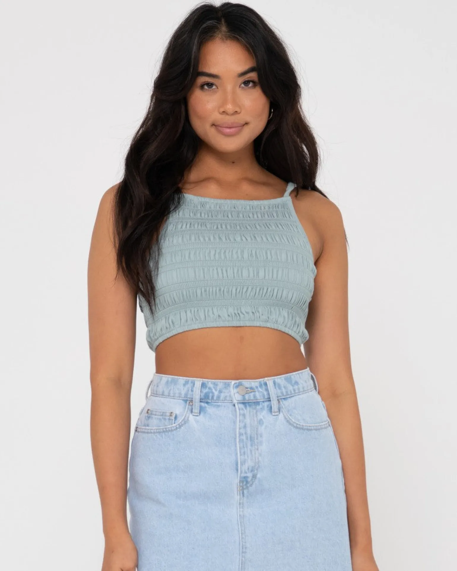 Danielle Shirring Crop Top | Rusty Online