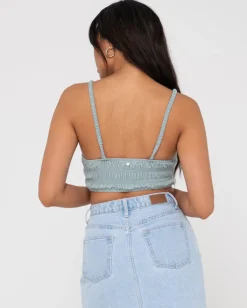 Danielle Shirring Crop Top | Rusty Online