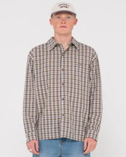 Datsun Relaxed Check Long Sleeve Shirt | Rusty Store