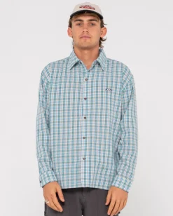 Datsun Relaxed Check Long Sleeve Shirt | Rusty Best Sale