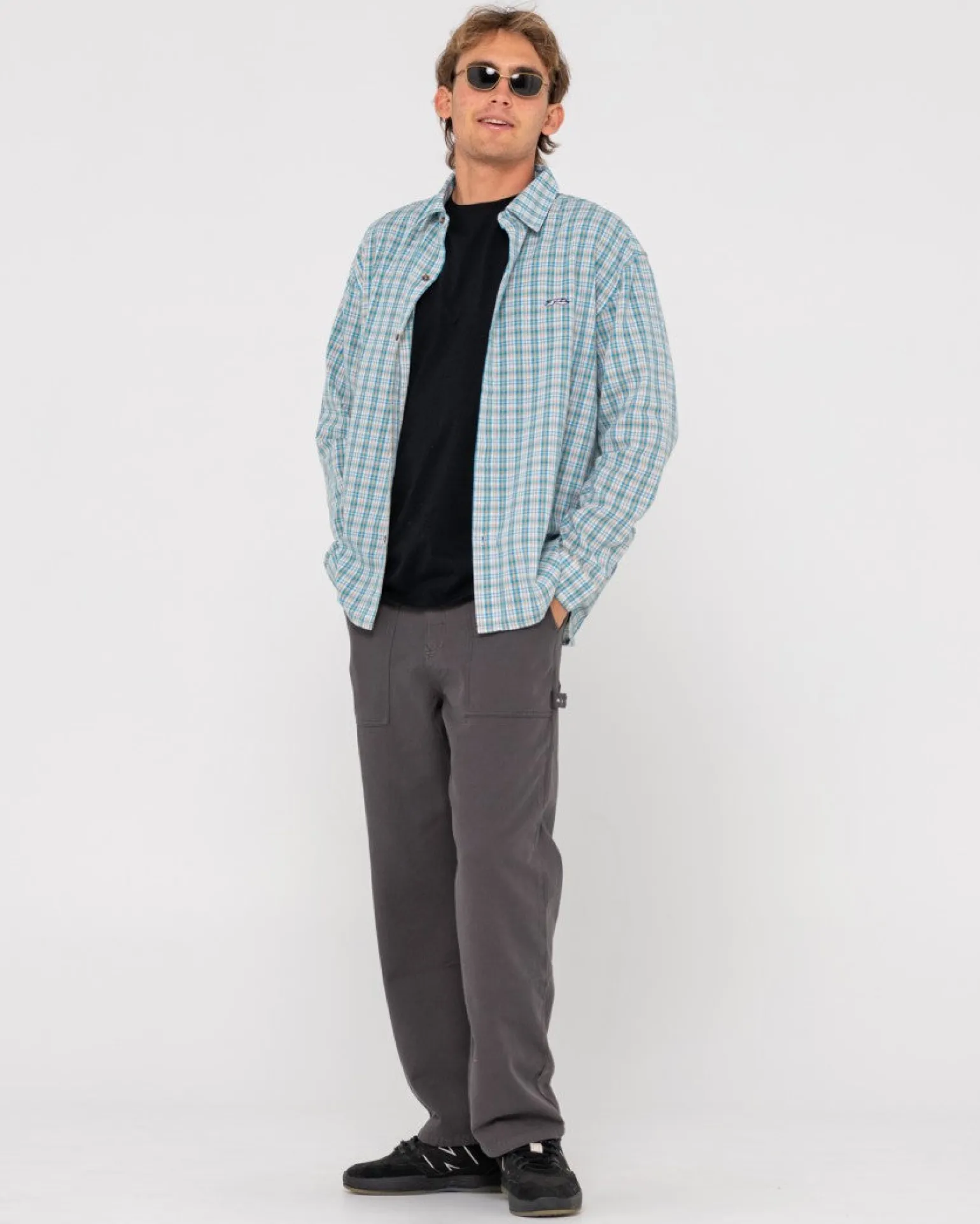 Datsun Relaxed Check Long Sleeve Shirt | Rusty Best Sale