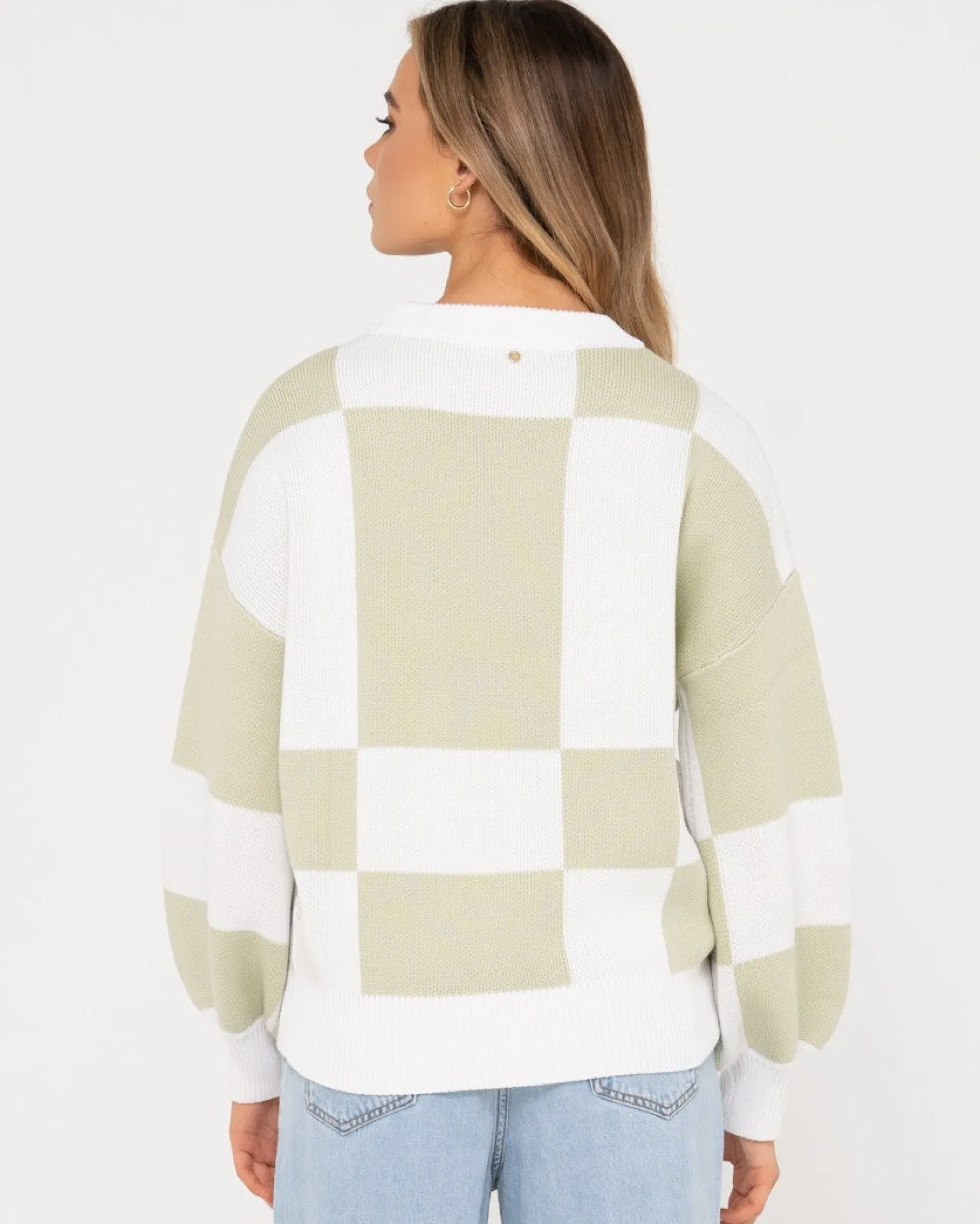 Dora Contrast Crew Neck Knit | Rusty Outlet