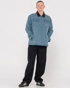 Dungaree Zip Up Jacket | Rusty Best Sale
