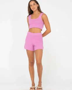 Elba Knit High Waisted Short | Rusty Clearance