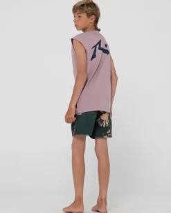 Electric Sax Printed Elastic Boardshort Boys | Rusty Best