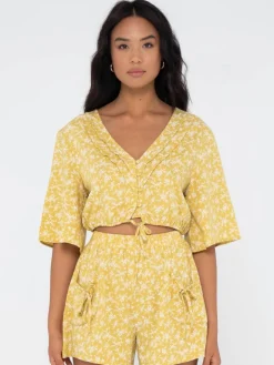 Elise Short Sleeve Top | Rusty Online