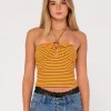 Emma Striped Halter Neck Top | Rusty Shop