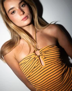 Emma Striped Halter Neck Top | Rusty Shop