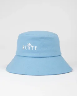 Essentials Wide Brim Bucket Hat | Rusty Discount