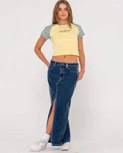 Flip Mommy Low Rise Denim Maxi Skirt | Rusty Outlet