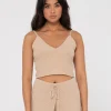 Florence V Neck Knit Cami Crop Top | Rusty Shop