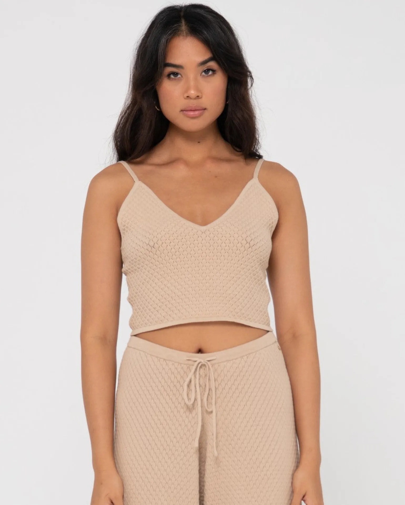 Florence V Neck Knit Cami Crop Top | Rusty Shop