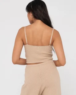 Florence V Neck Knit Cami Crop Top | Rusty Outlet