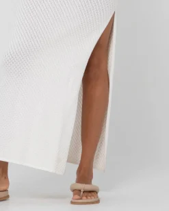 Florence V Neck Knit Slip Maxi Dress | Rusty New