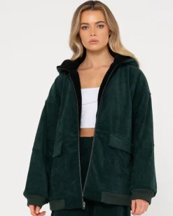 Gables Reversible Zip Up Cord Jacket | Rusty Hot
