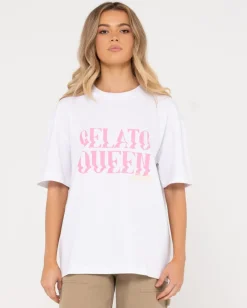 Gelato Queen Organic Cotton Oversize Tee | Rusty Flash Sale