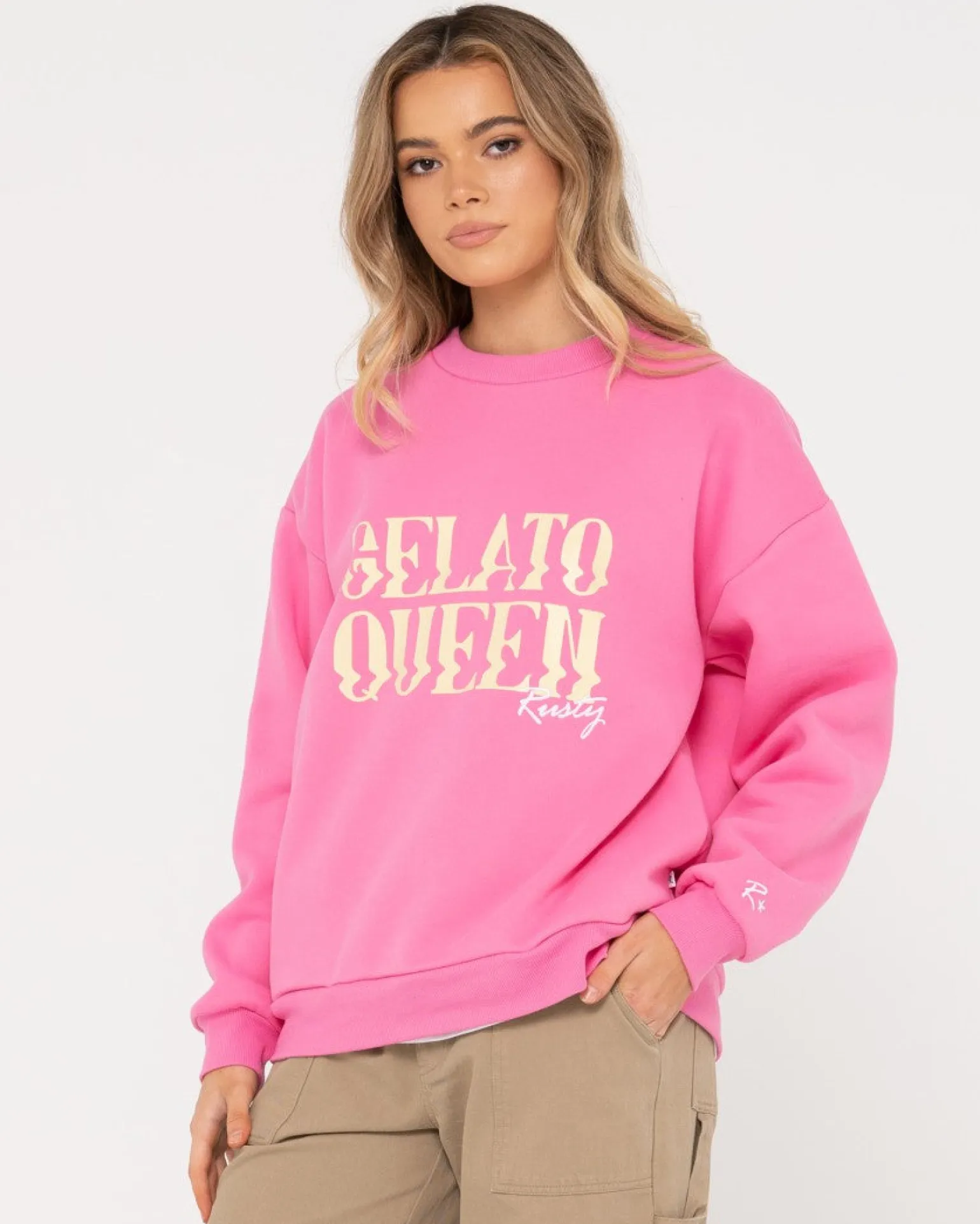 Gelato Queen Oversize Crew Fleece | Rusty Cheap