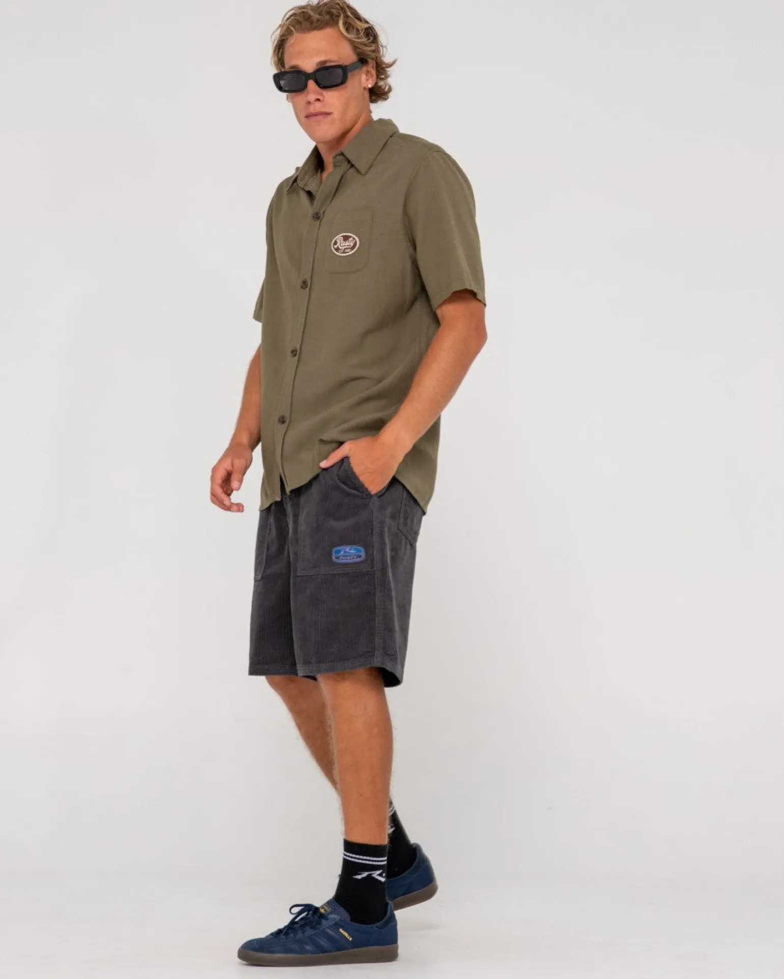 Greaser Overtone Short Sleeve Linen Shirt | Rusty Shop