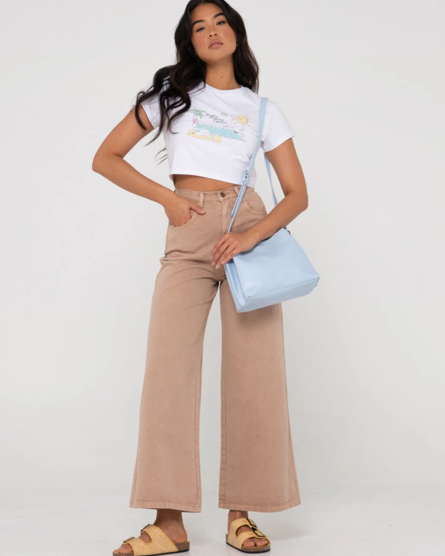 Hansen High Waisted Wide Leg Pant | Rusty Hot