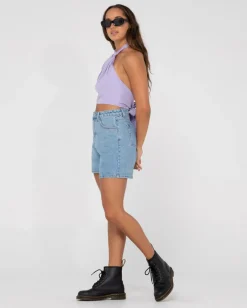 Harlet Twisted Halter Crop Top | Rusty Best Sale