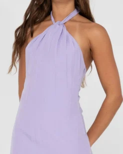 Harlet Twisted Halter Mini Dress | Rusty Clearance