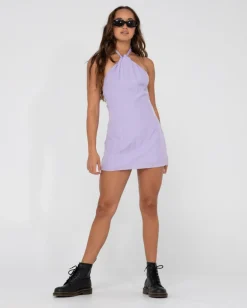Harlet Twisted Halter Mini Dress | Rusty Clearance