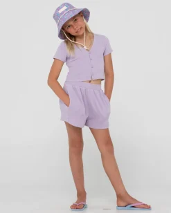Harlo Elastic Waist Lounge Short Girls | Rusty Cheap