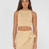 Harri Ribbed Knit Crop Tank Top | Rusty Best Sale