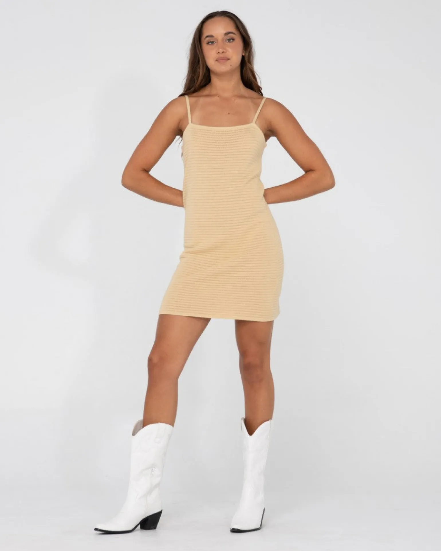 Harri Ribbed Knit Mini Slip Dress | Rusty Best Sale