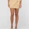 Harri Ribbed Knit Sarong Mini Skirt | Rusty Flash Sale