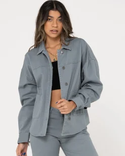 Haze Long Sleeve Overshirt | Rusty Cheap