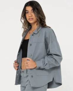 Haze Long Sleeve Overshirt | Rusty Clearance