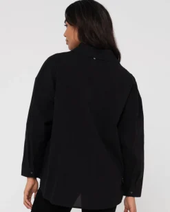 Heather Oversized Shirt | Rusty Store