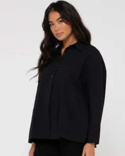 Heather Oversized Shirt | Rusty Store