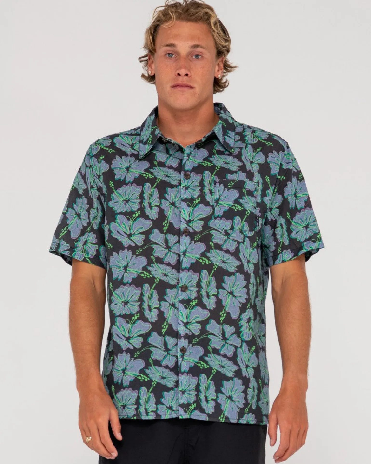 Hi Viscus Ramie Relaxed Fit Short Sleeve Shirt | Rusty Fashion