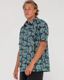 Hi Viscus Ramie Relaxed Fit Short Sleeve Shirt | Rusty Fashion