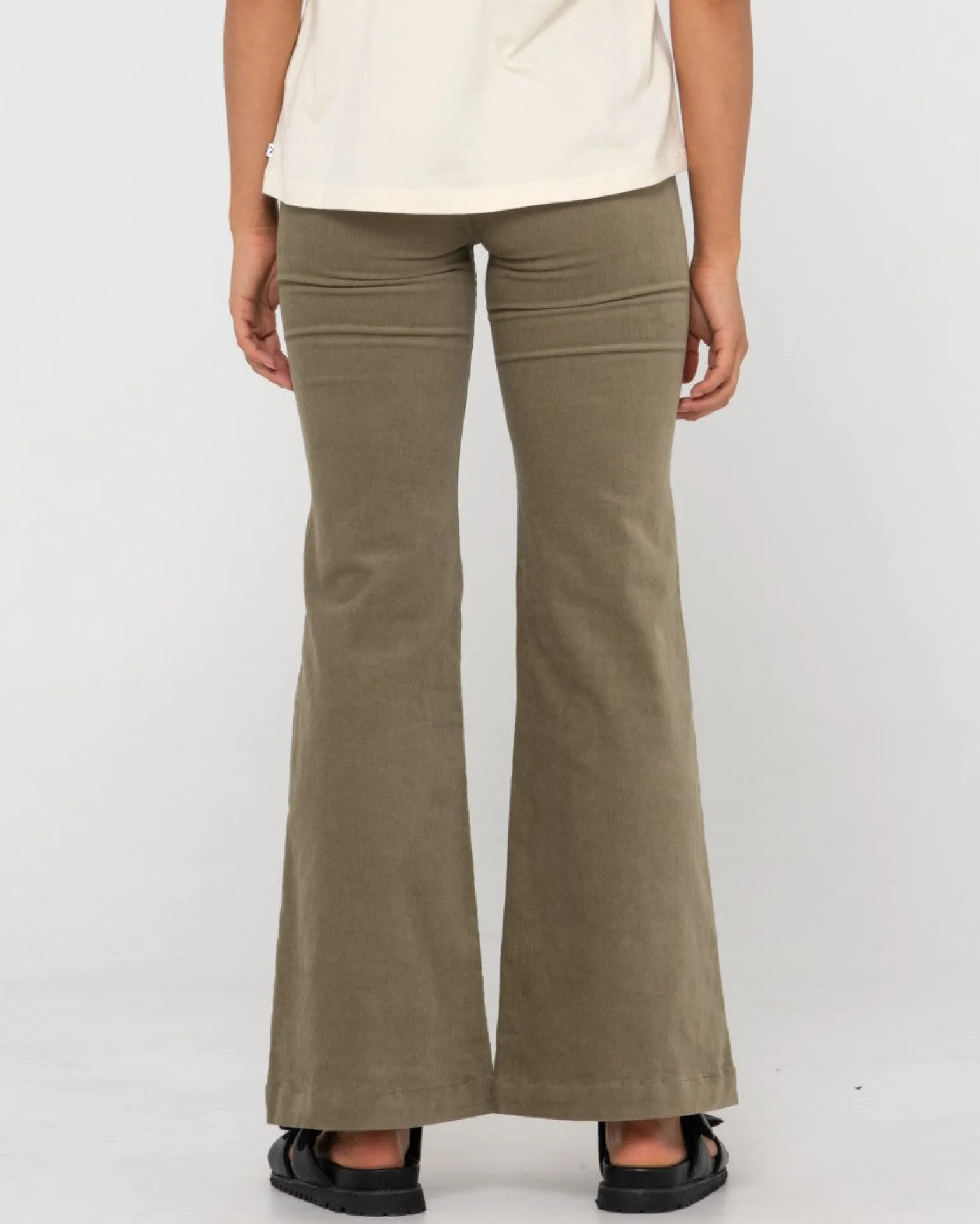 High Waisted Flare Cord Pant | Rusty Hot