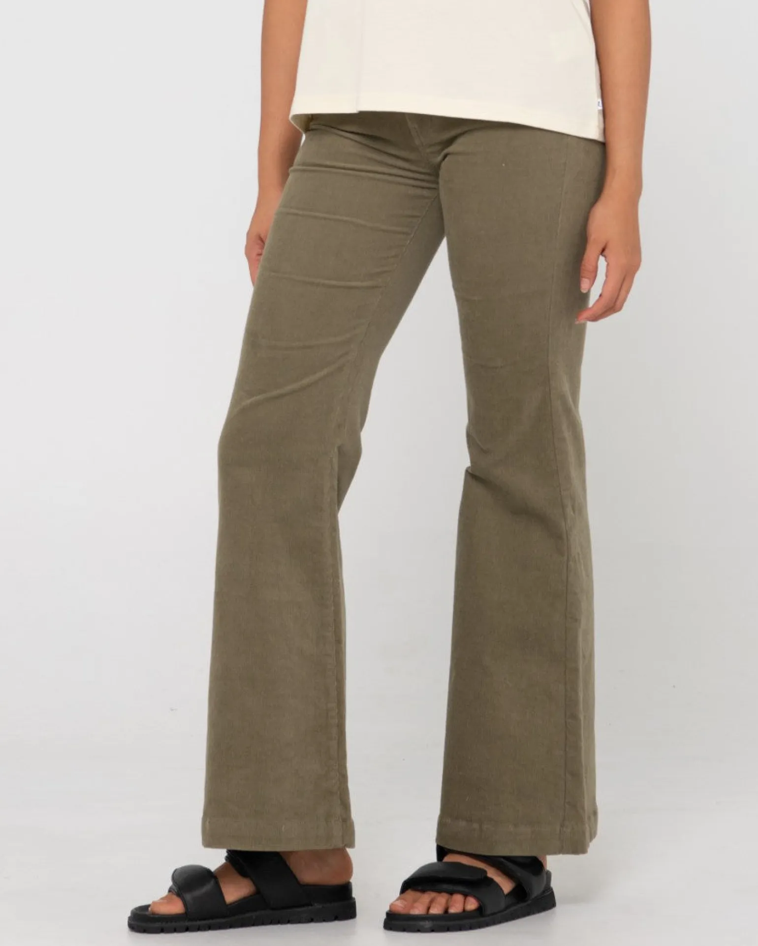 High Waisted Flare Cord Pant | Rusty Hot