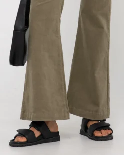 High Waisted Flare Cord Pant | Rusty Hot