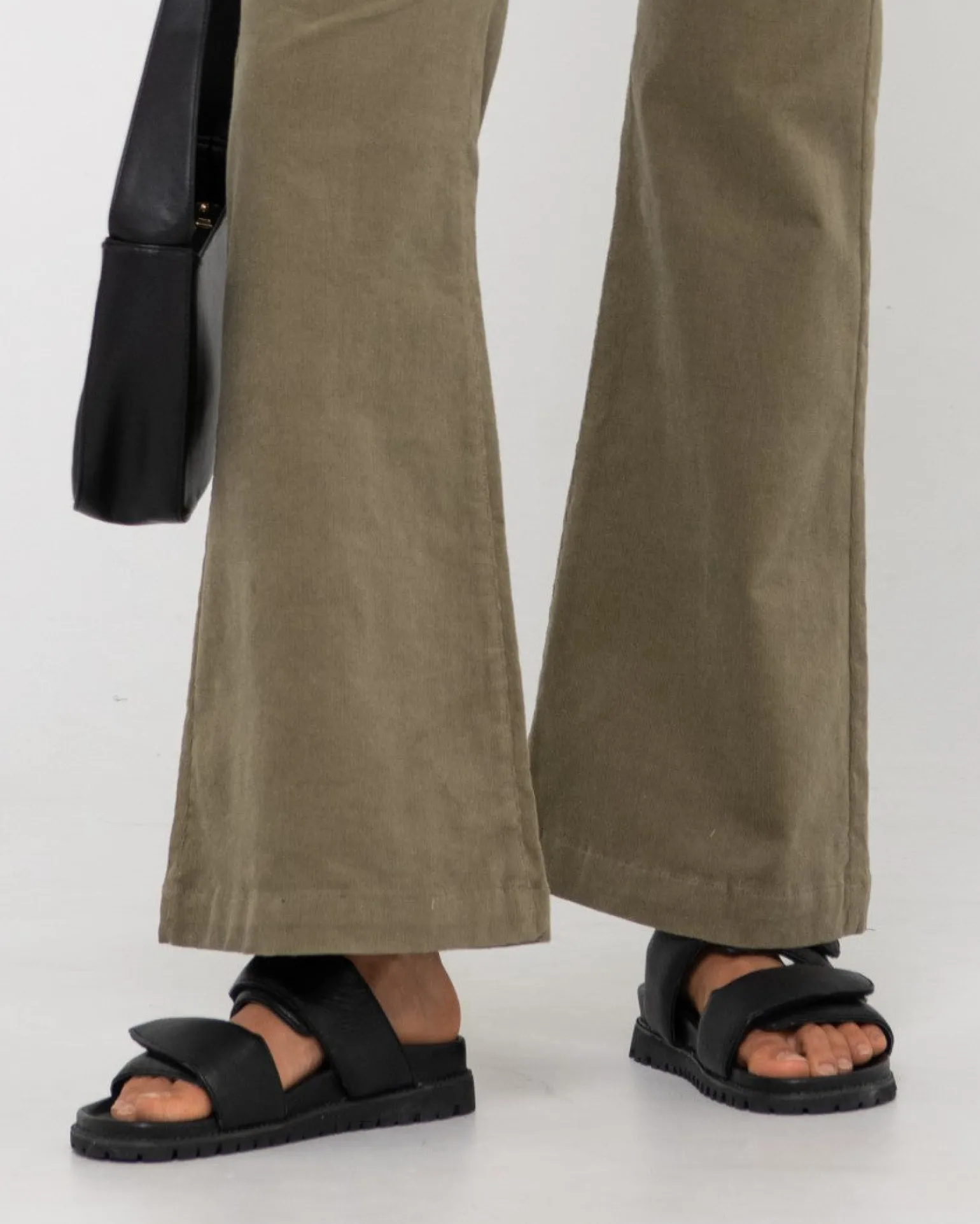 High Waisted Flare Cord Pant | Rusty Hot