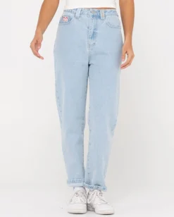 High Waisted Straight Mom Jean | Rusty Discount