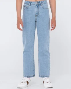 High Wide Straight Leg Jean Girls | Rusty Best Sale