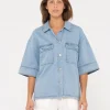 Hudson Short Sleeve Denim Shirt | Rusty New